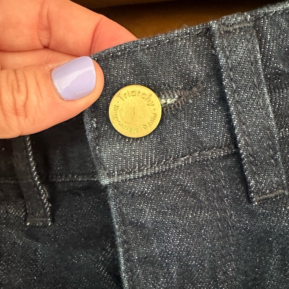 Triarchy High Waisted Pleated Trouser Jeans Pants Size 26 - Picture 10 of 14